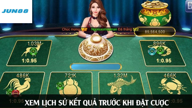 Xem kết quả là phần quan trọng trong cách chơi bầu cua